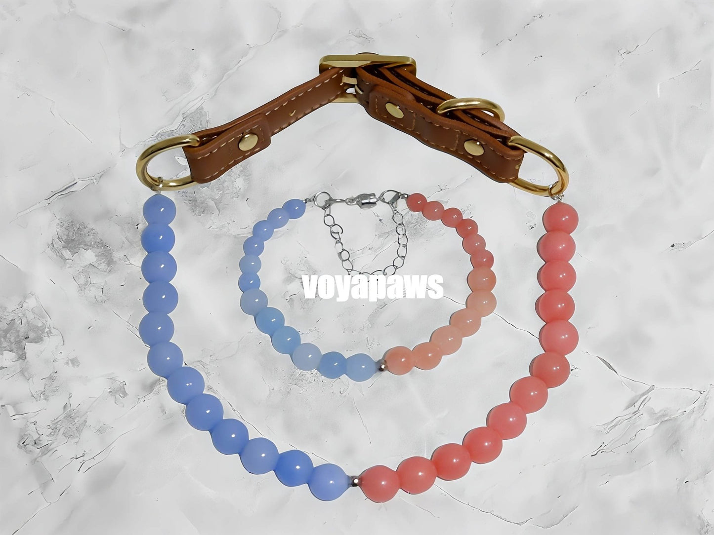 Matching Adult Bracelet - Crystal Harmony Pet Crystal Necklace - Voyapaws