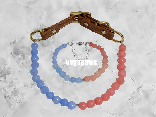Matching Adult Bracelet - Crystal Harmony Pet Crystal Necklace - Voyapaws