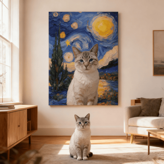 Starry River Dream - Custom Pet Portrait - Voyapaws