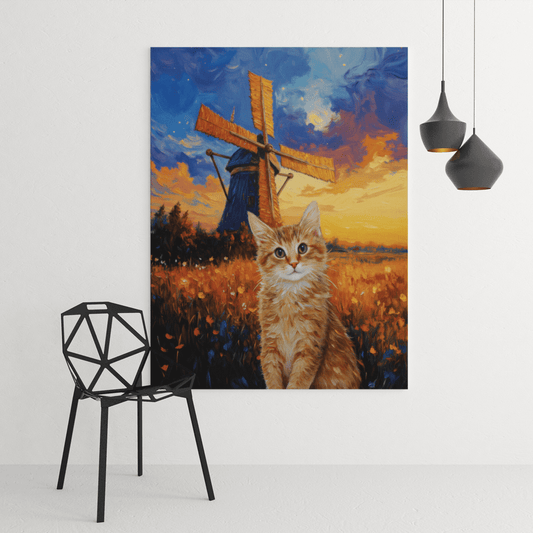Sunset Whisper - Custom Pet Portrait - Voyapaws