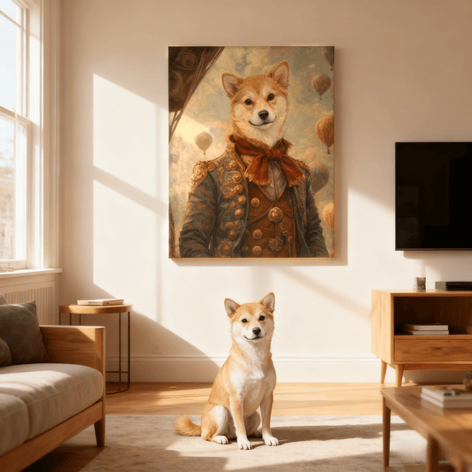 The Imperial Commander Pet Portrait - Custom Oil Pet Portrait - Voyapaws