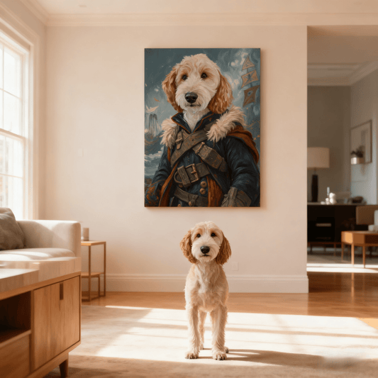 Vintage Nautical Portrait Art - Custom Oil Pet Portrait - Voyapaws