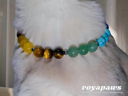 Colorful Energy Pet Crystal Necklace - Voyapaws