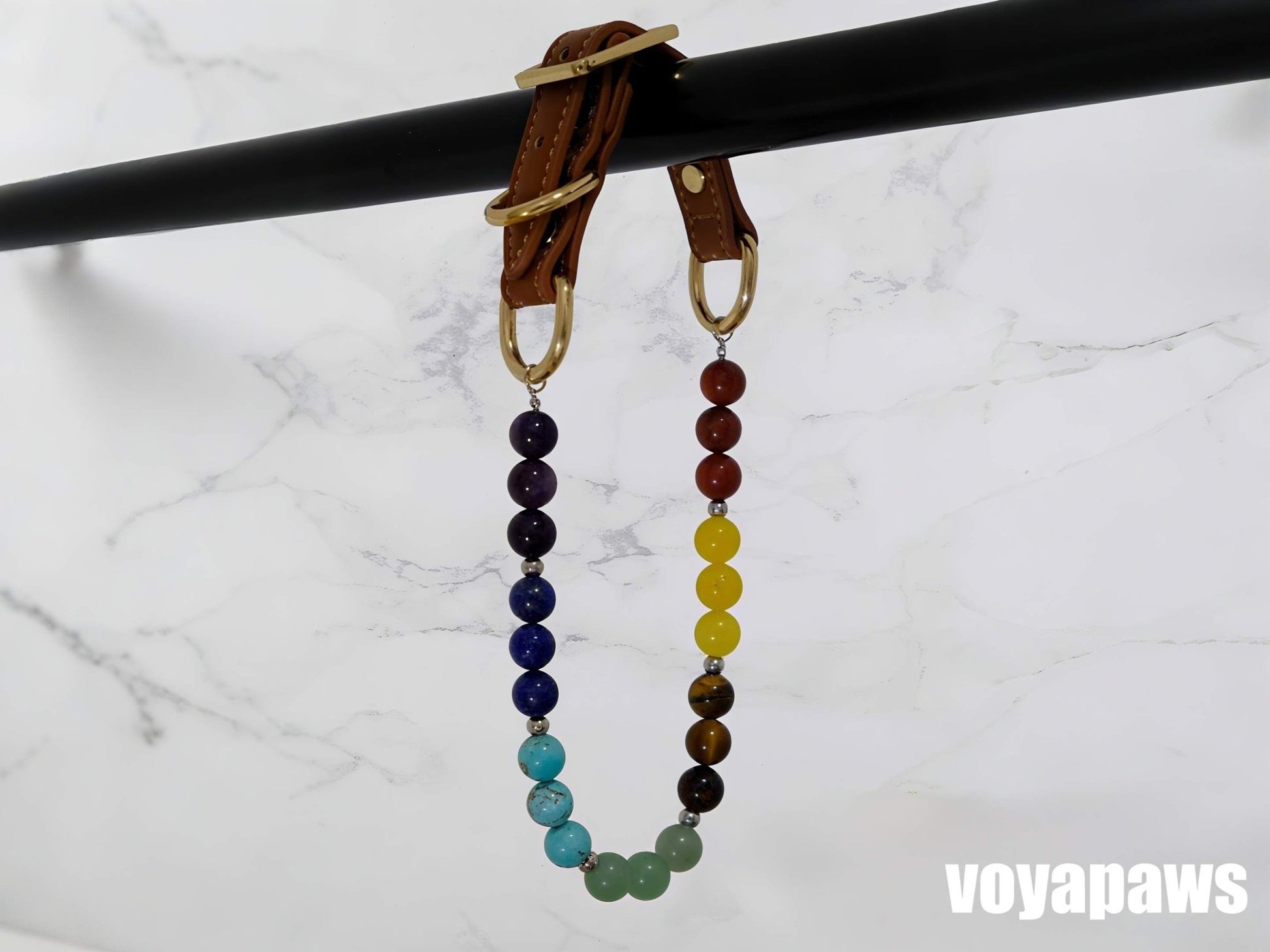 Colorful Energy Pet Crystal Necklace - Voyapaws