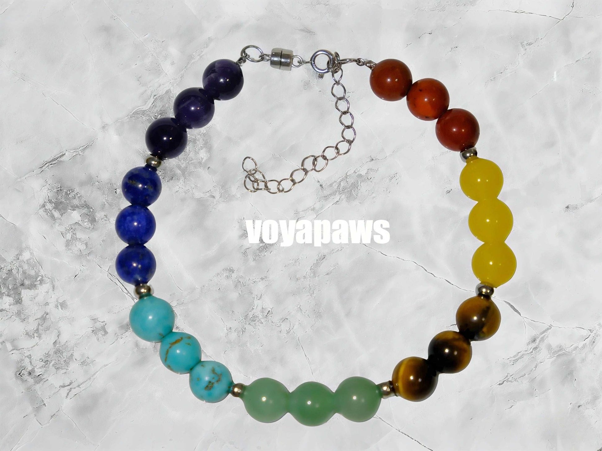 Colorful Energy Pet Crystal Necklace - Voyapaws