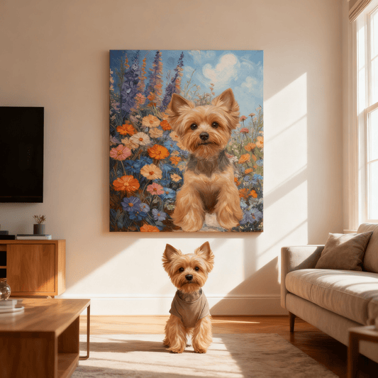 Floral Stone Path - Custom Pet Portrait - Voyapaws