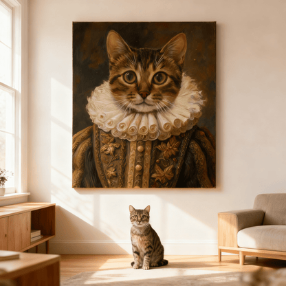 Heritage of Elegance - Custom Oil Pet Portrait - Voyapaws