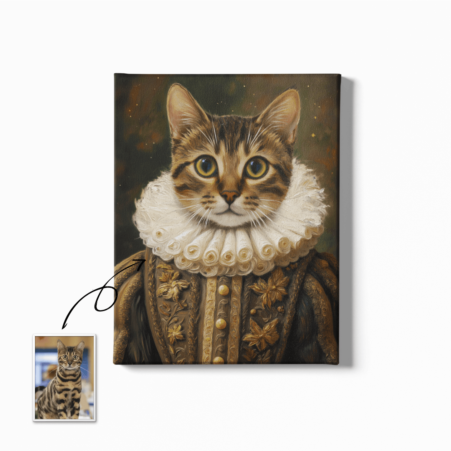Heritage of Elegance - Custom Oil Pet Portrait - Voyapaws