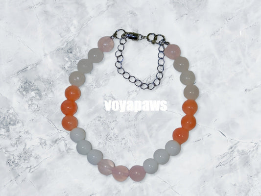 Matching Adult Bracelet - Jade & Rose Whispers Pet Crystal Necklace - Voyapaws