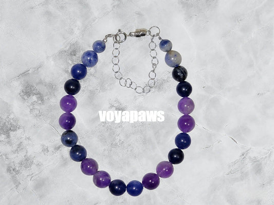Matching Adult Bracelet - Ocean Whispers Pet Crystal Necklace - Voyapaws