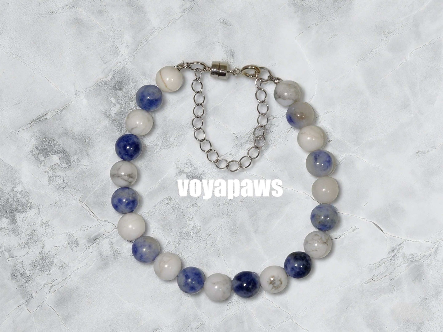 Matching Adult Bracelet - Ocean's Serenity Pet Crystal Necklace - Voyapaws