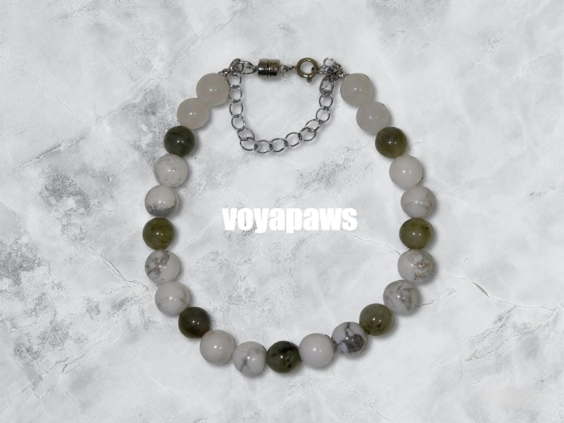 Matching Adult Bracelet - Serenity Pet Crystal Necklace - Voyapaws