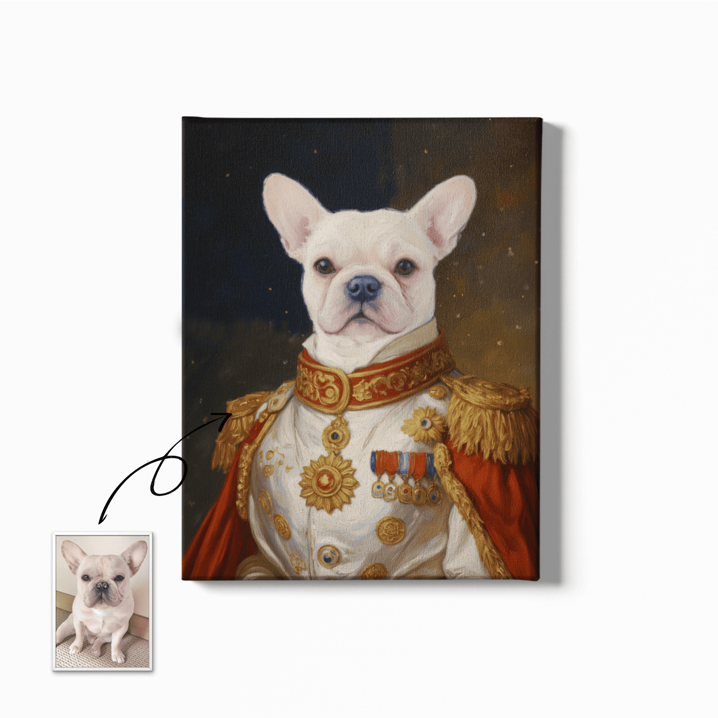 Noble Officer - Custom Oil Pet Portrait - Voyapaws