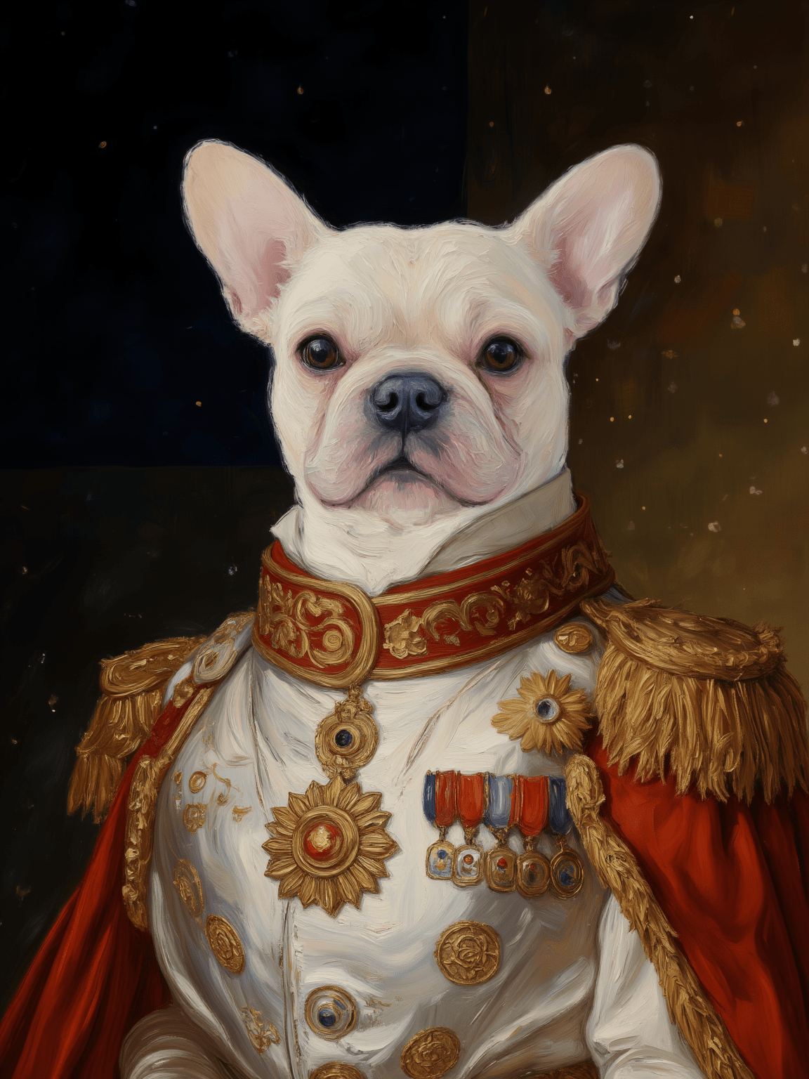 Noble Officer - Custom Oil Pet Portrait - Voyapaws