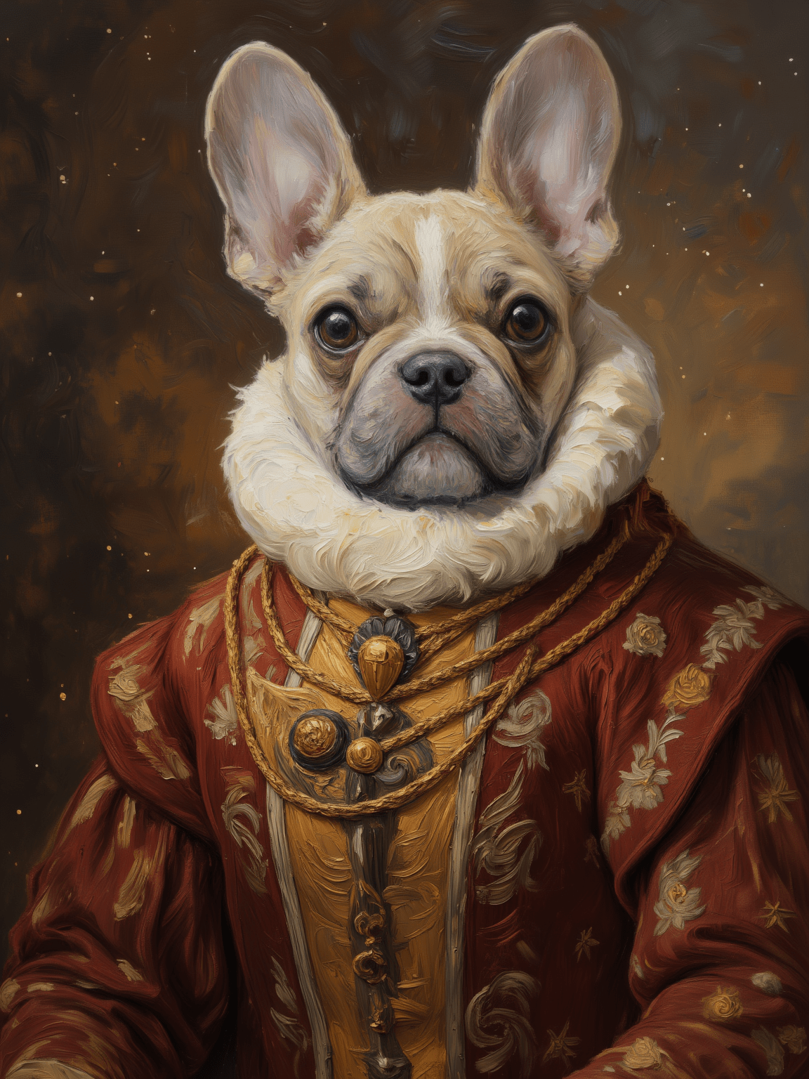 Royal Elegance - Custom Oil Pet Portrait - Voyapaws
