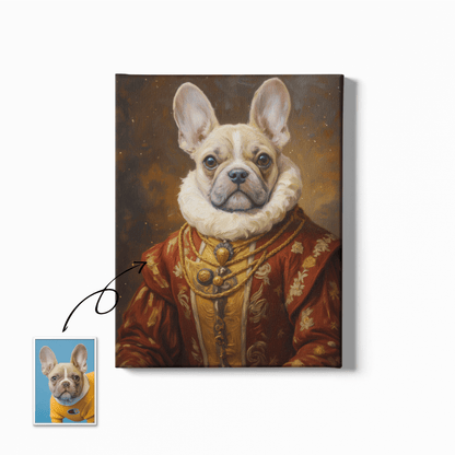 Royal Elegance - Custom Oil Pet Portrait - Voyapaws