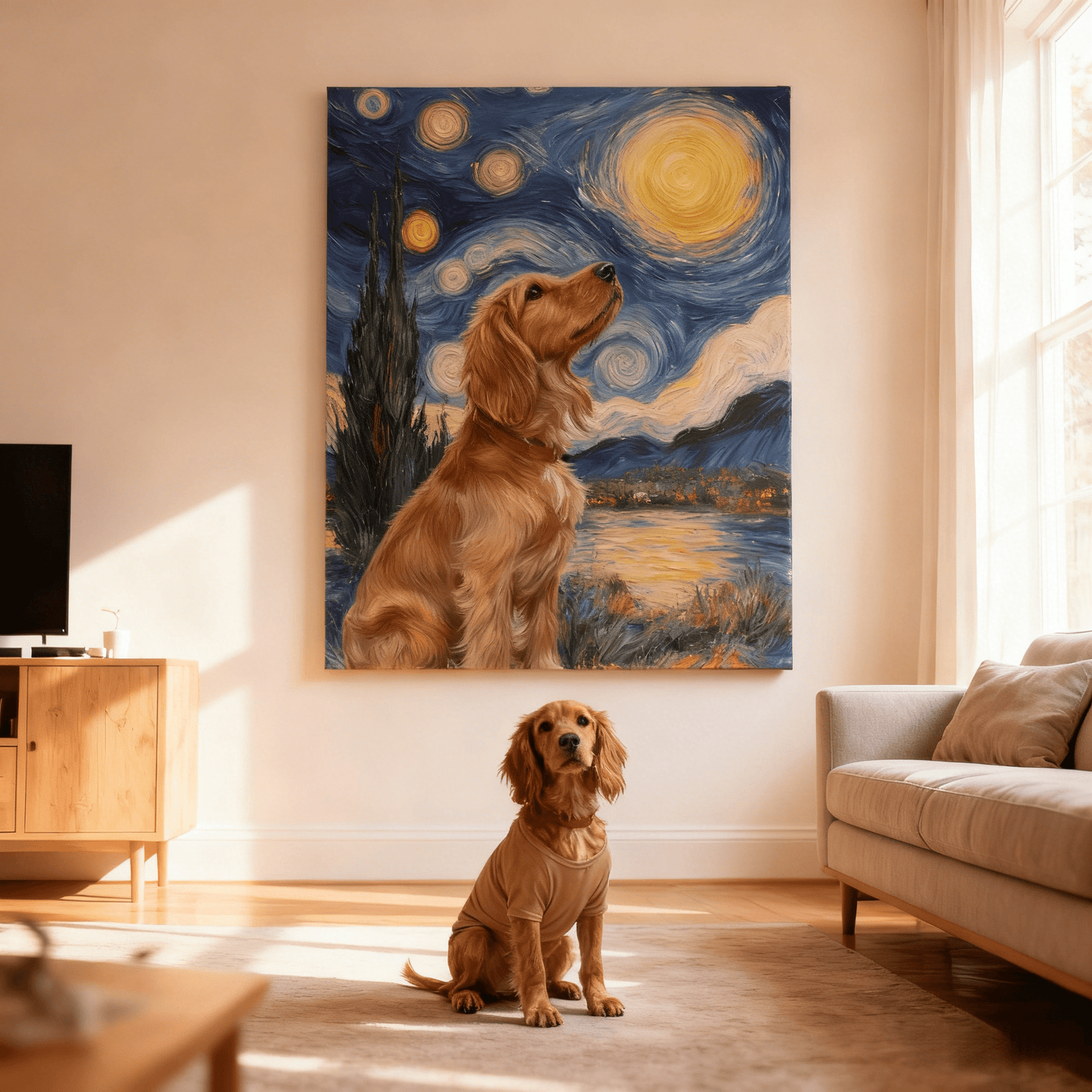 Starry River Dream - Custom Pet Portrait - Voyapaws