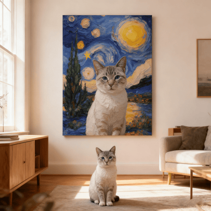 Starry River Dream - Custom Pet Portrait - Voyapaws