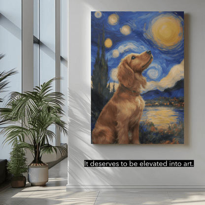 Starry River Dream - Custom Pet Portrait - Voyapaws