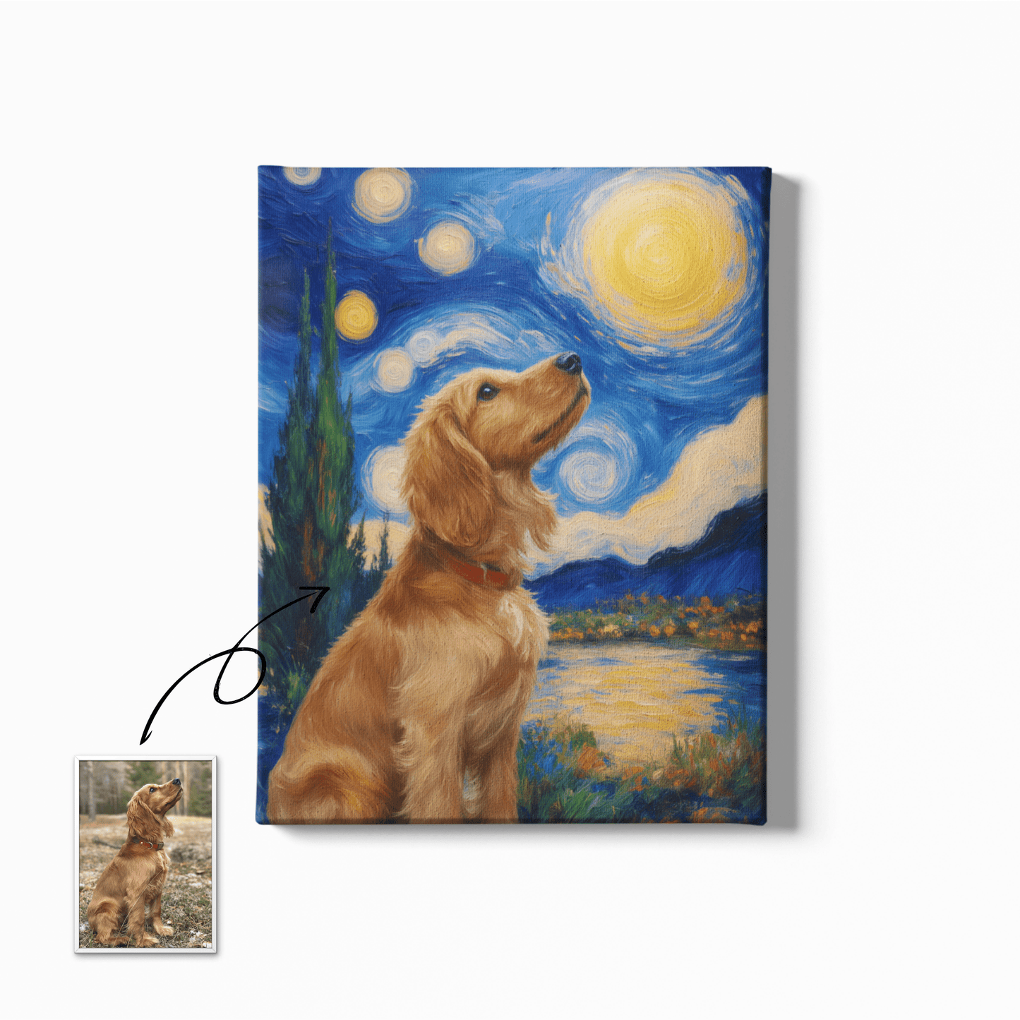 Starry River Dream - Custom Pet Portrait - Voyapaws