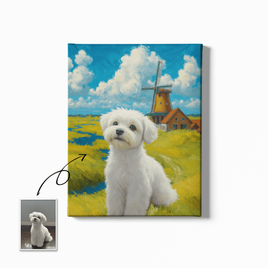 Summer Meadow - Custom Pet Portrait - Voyapaws