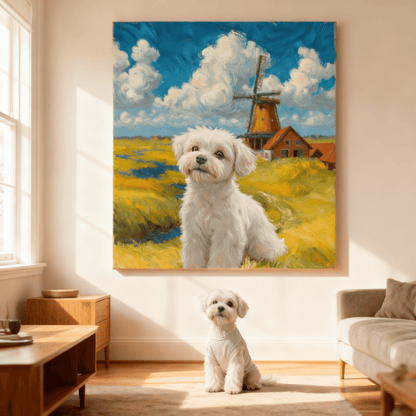 Summer Meadow - Custom Pet Portrait - Voyapaws