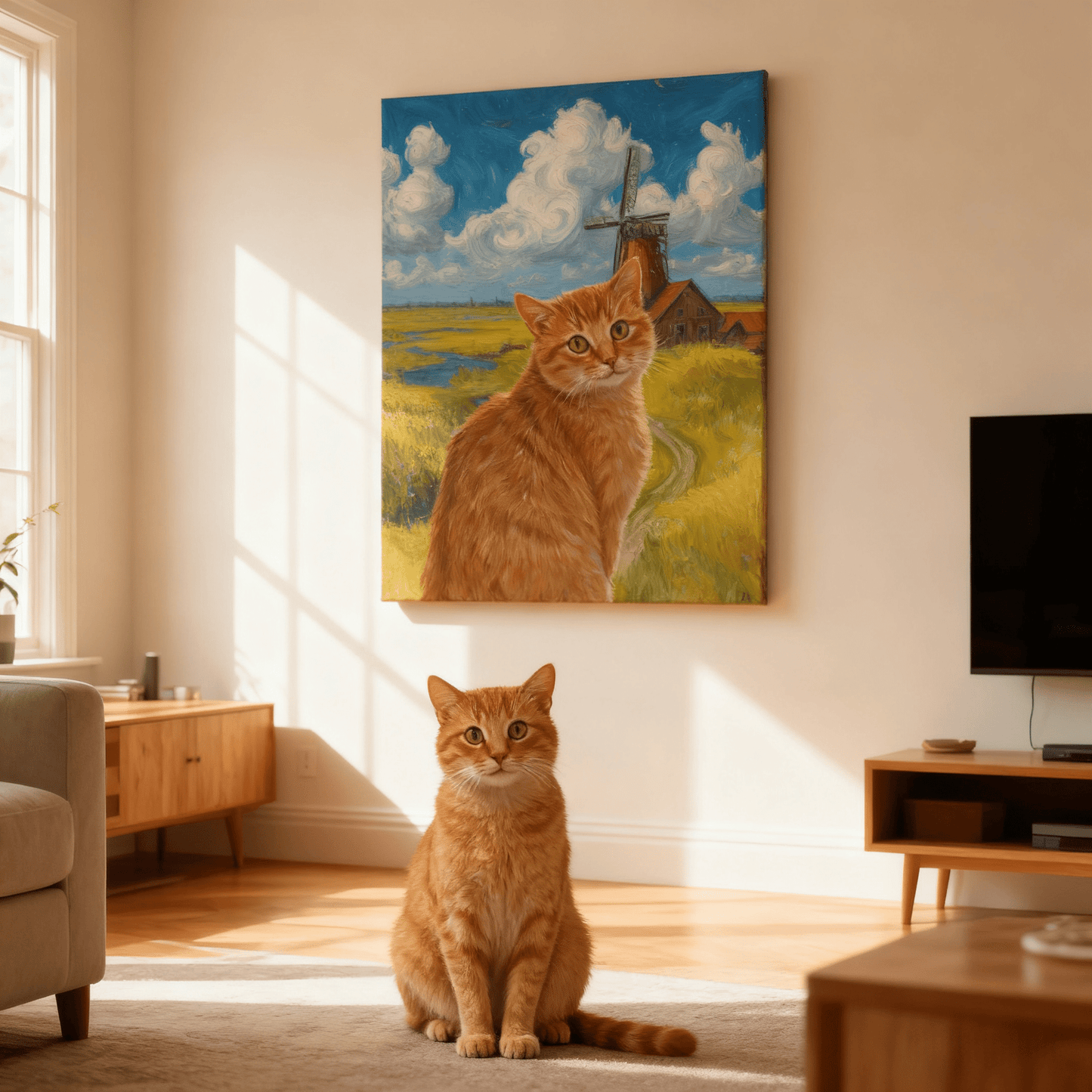 Summer Meadow - Custom Pet Portrait - Voyapaws
