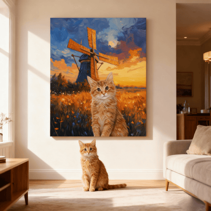 Sunset Whisper - Custom Pet Portrait - Voyapaws