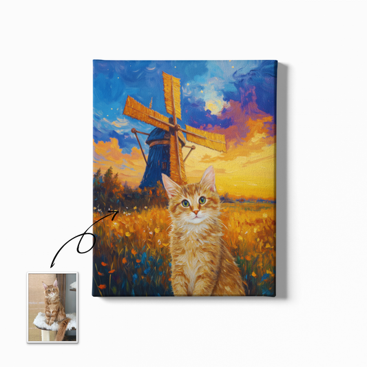 Sunset Whisper - Custom Pet Portrait - Voyapaws