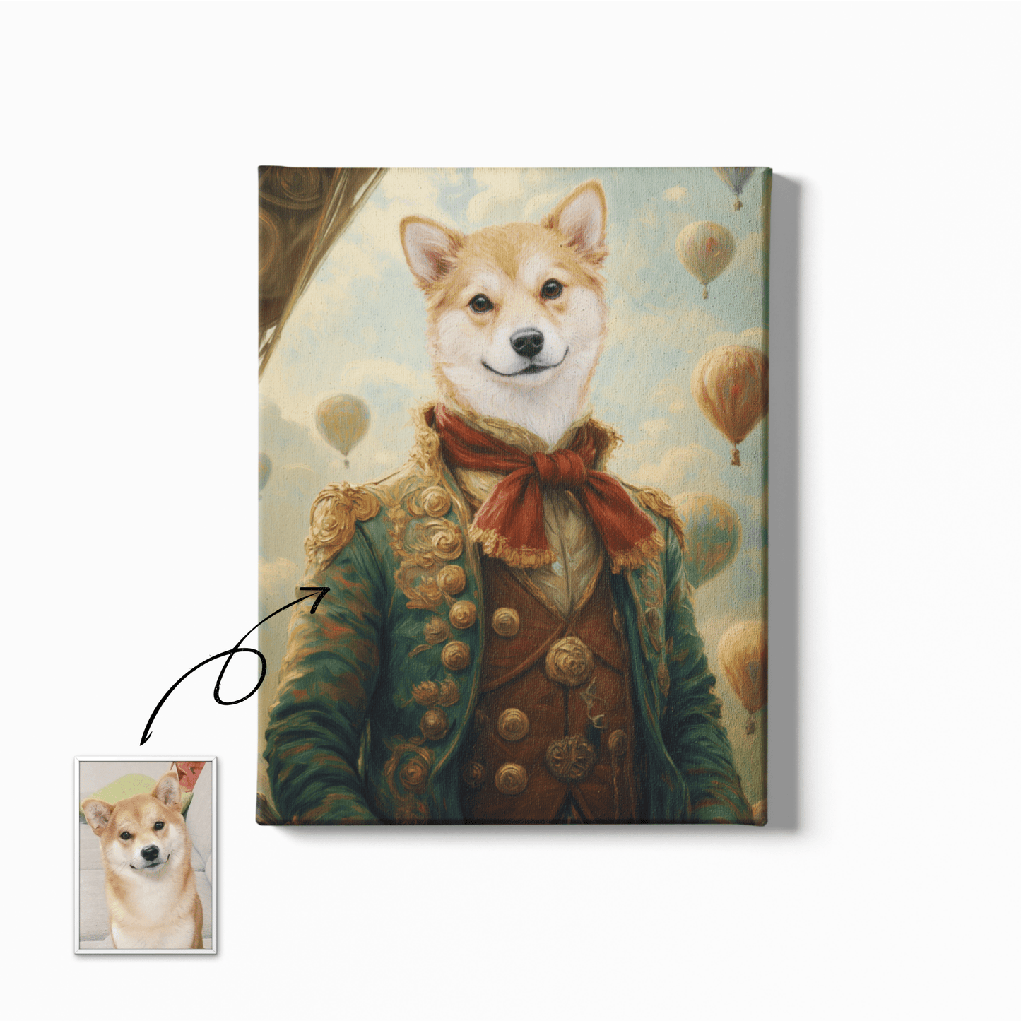 The Imperial Commander Pet Portrait - Custom Oil Pet Portrait - Voyapaws