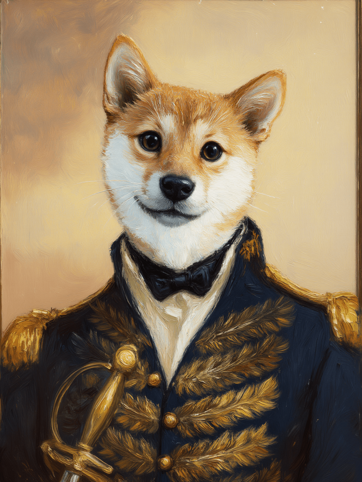 The Imperial Commander Pet Portrait - Custom Oil Pet Portrait - Voyapaws