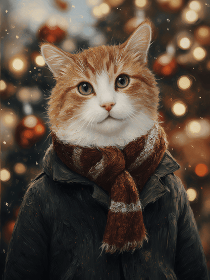 Winter's Enchantment - Custom Oil Pet Portrait - Voyapaws