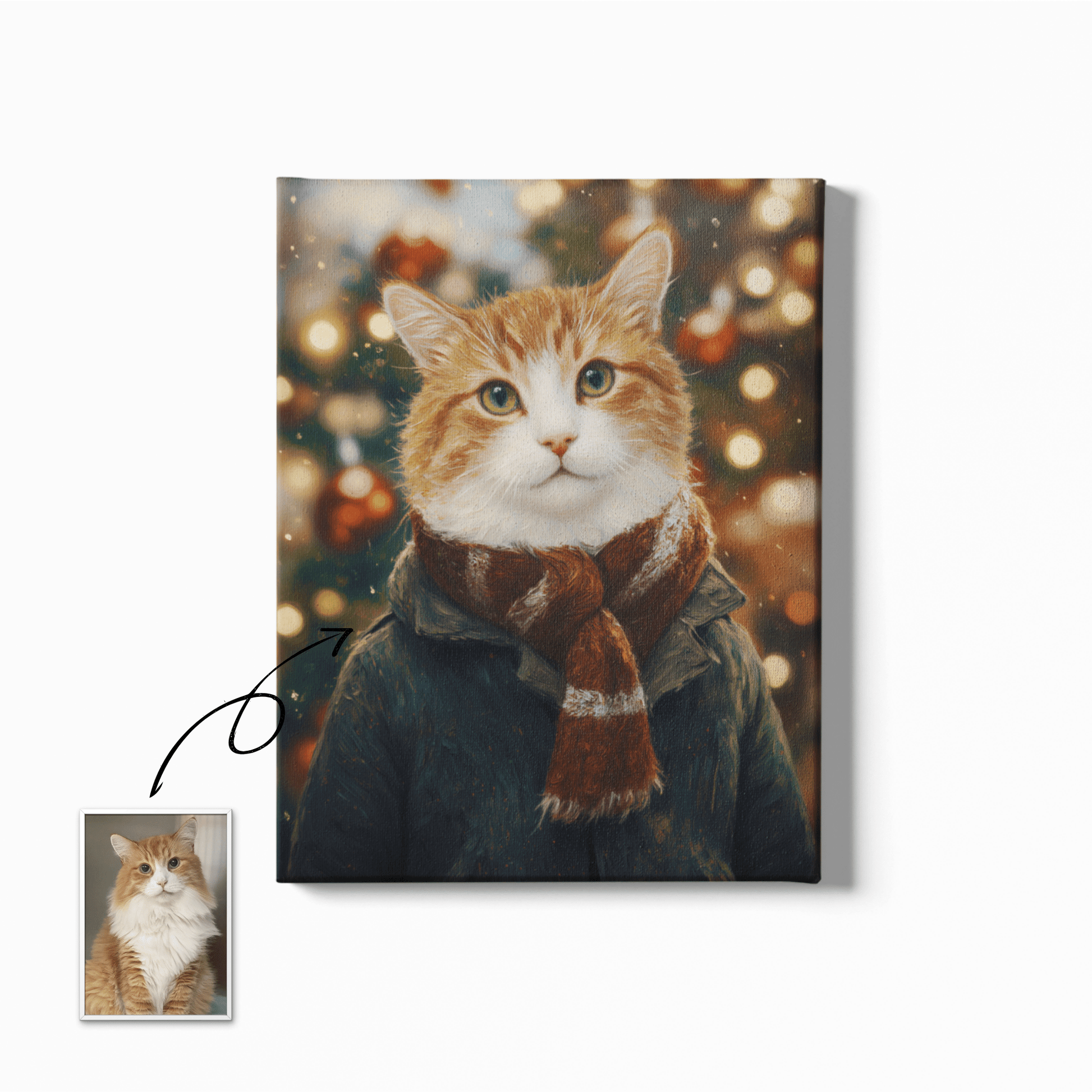Winter's Enchantment - Custom Oil Pet Portrait - Voyapaws