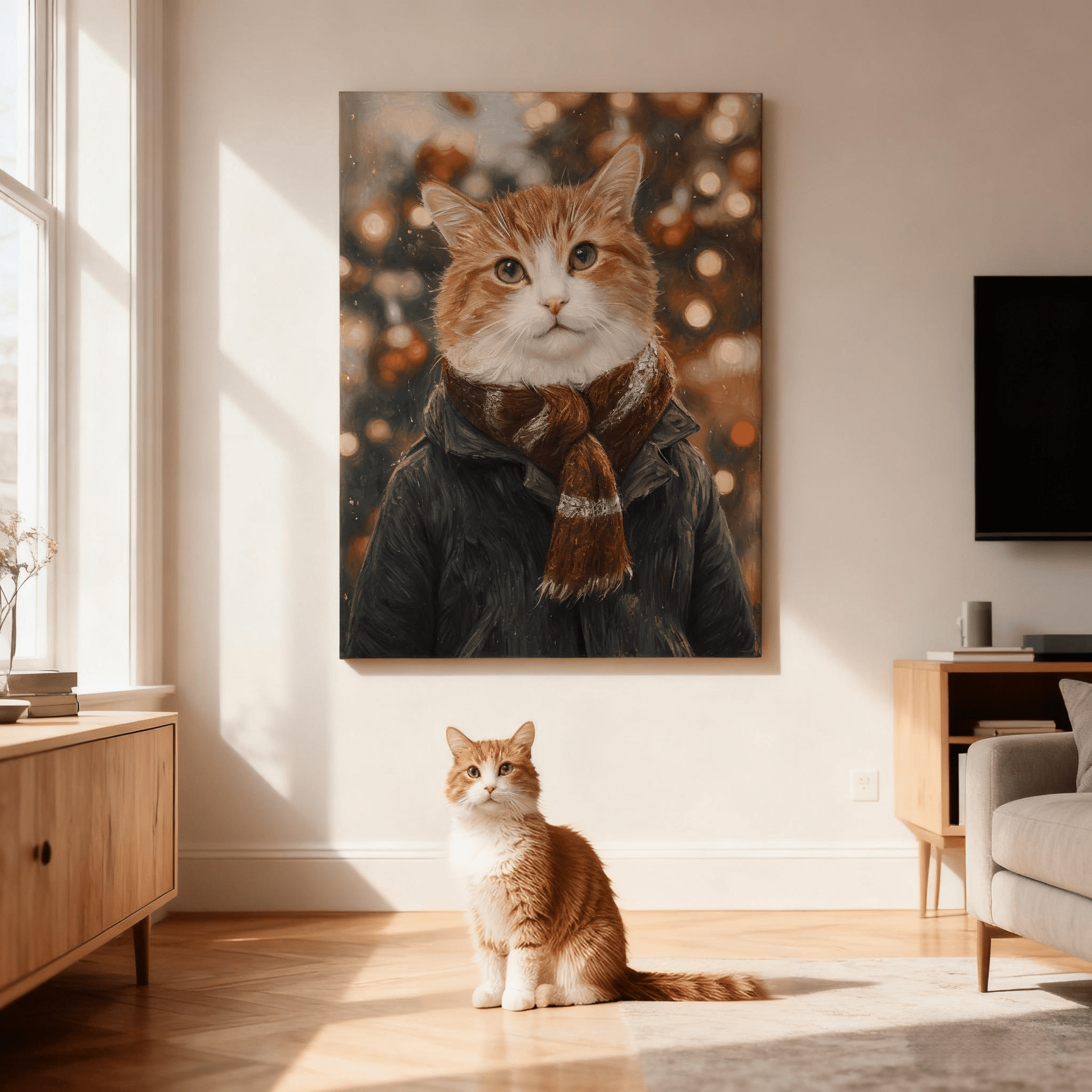 Winter's Enchantment - Custom Oil Pet Portrait - Voyapaws